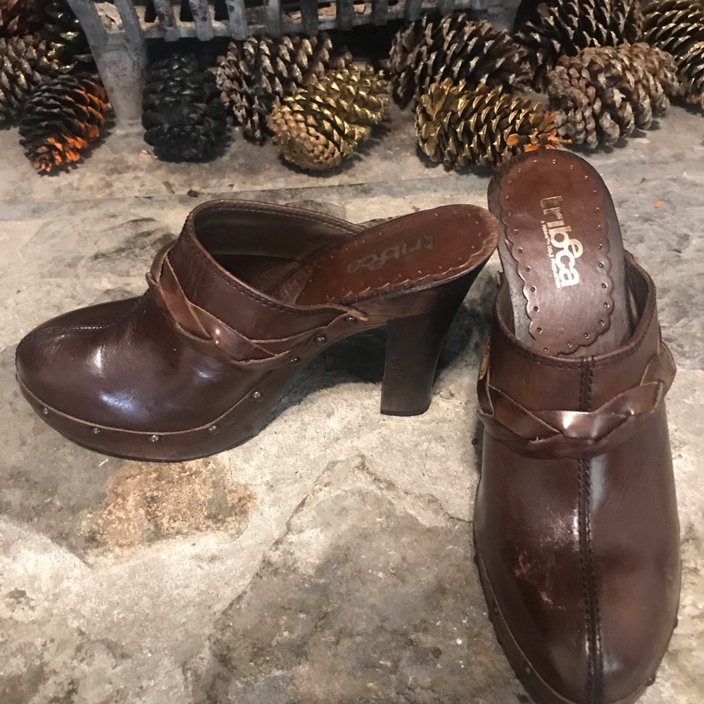 Tribeca by Kenneth Cole Dark Brown Mules